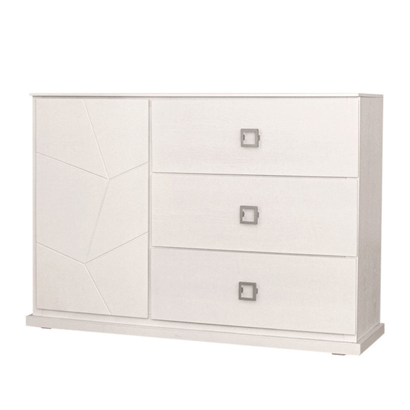 Recamara KS 4 Piezas Eloria Sin Espejo - Blanco y Gris