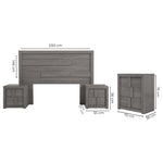 Recamara KS 4 Piezas Jazz Sin Espejo - Gris