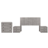 Recamara KS 4 Piezas Louis Sin Espejo - Gris