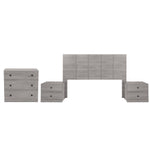 Recamara KS 4 Piezas Louis Sin Espejo - Gris