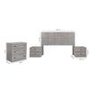Recamara KS 4 Piezas Louis Sin Espejo - Gris