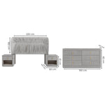 Recamara KS 4 Piezas Auma Sin Espejo - Gris