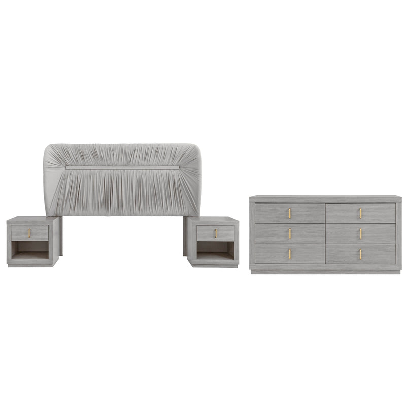 Recamara KS 4 Piezas Auma Sin Espejo - Gris