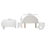 Recamara KS 4 Piezas Milna - Blanco