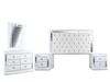 Recamara KS 4 Piezas Emilia - Blanco y Plata