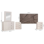 Recamara KS 5 Piezas Eloria - Blanco y Gris