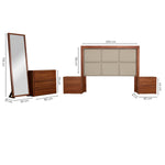 Recamara KS 5 Piezas Gizella - Nogal y Beige