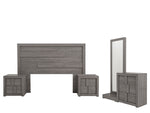 Recamara King Size Jazz 5 Piezas - Gris