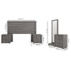 Recamara King Size Jazz 5 Piezas - Gris