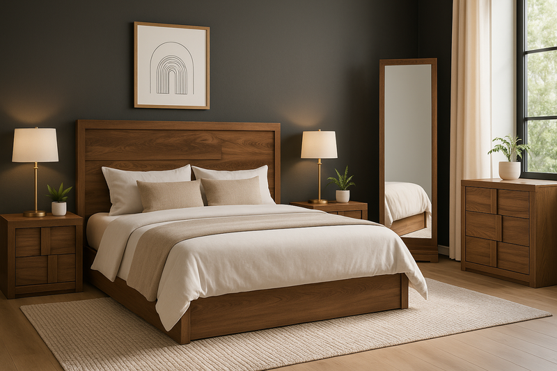 Recamara King Size Jazz 5 Piezas - Roble