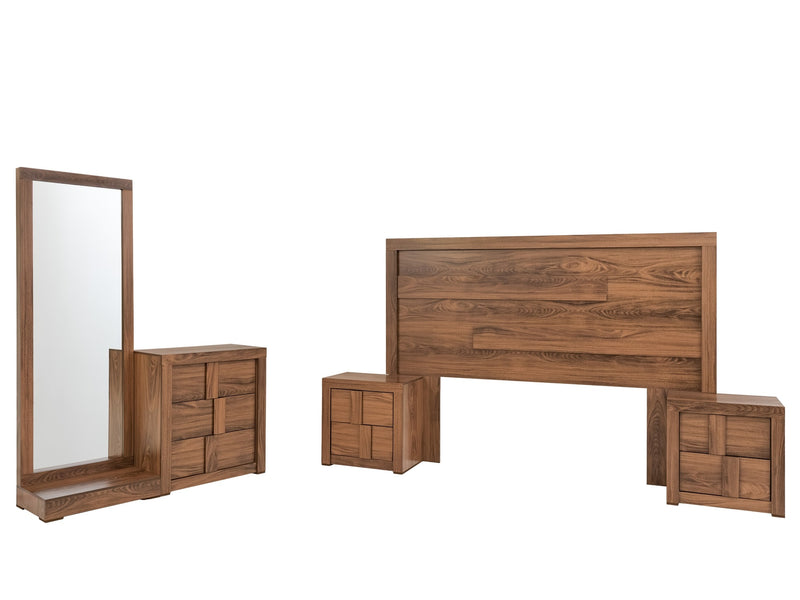 Recamara King Size Jazz 5 Piezas - Roble