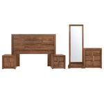Recamara King Size Jazz 5 Piezas - Roble