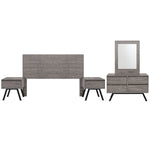 Recamara Patricia King Size 5 Piezas - Gris