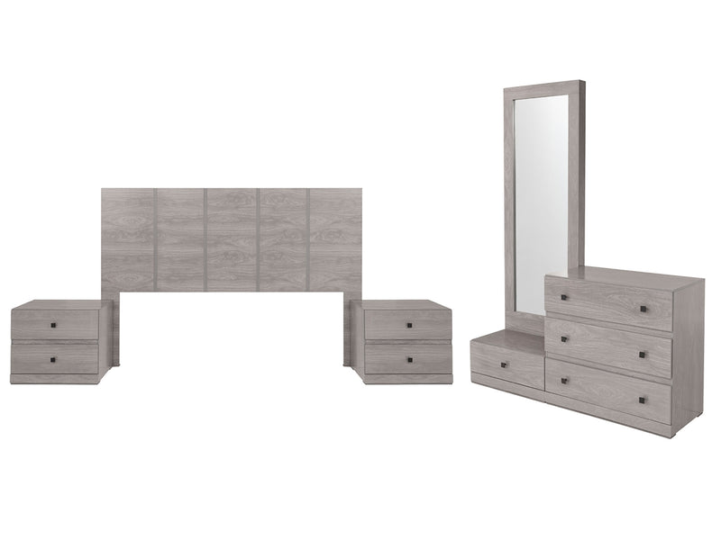 Recamara KS 5 Piezas Louis - Gris