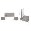 Recamara KS 5 Piezas Louis - Gris