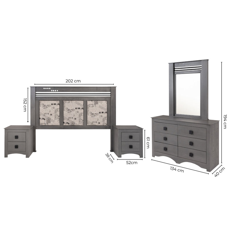 Recamara KS 4 Piezas Francia - Gris