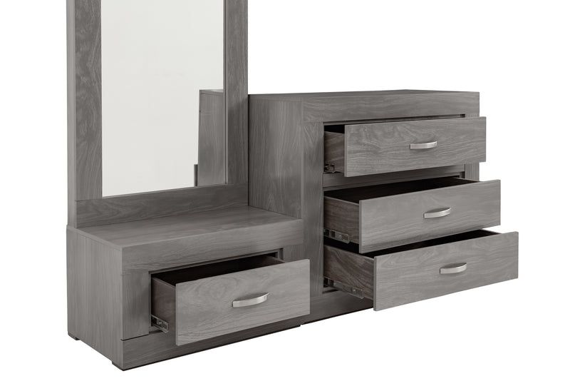 Recamara Valentina King Size 5 piezas - Gris