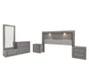 Recamara Valentina King Size 5 piezas - Gris