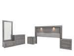 Recamara Valentina King Size 5 piezas - Gris