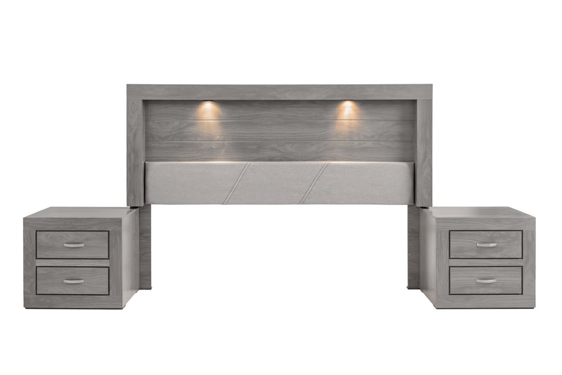 Recamara Valentina King Size 5 piezas - Gris