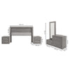 Recamara Valentina King Size 5 piezas - Gris