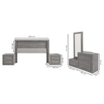 Recamara Valentina King Size 5 piezas - Gris