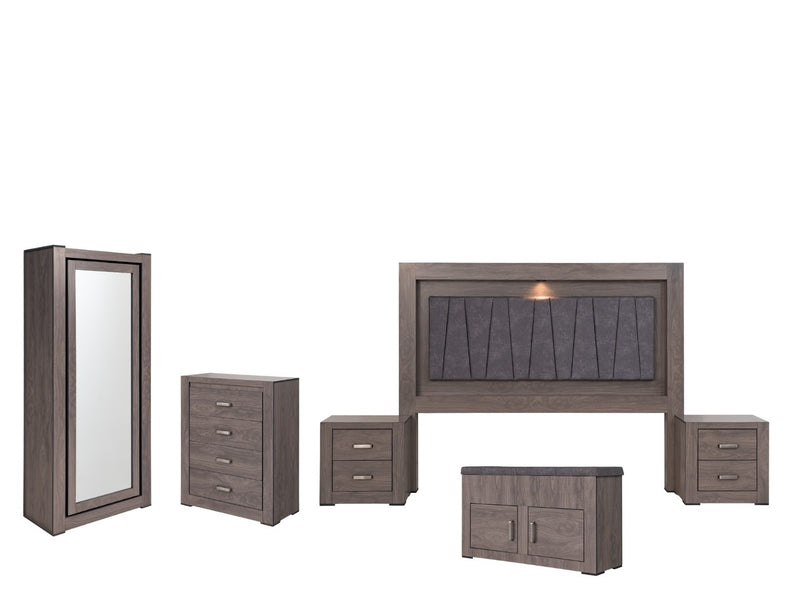 Recamara KS 6 Piezas Vizela - Gris