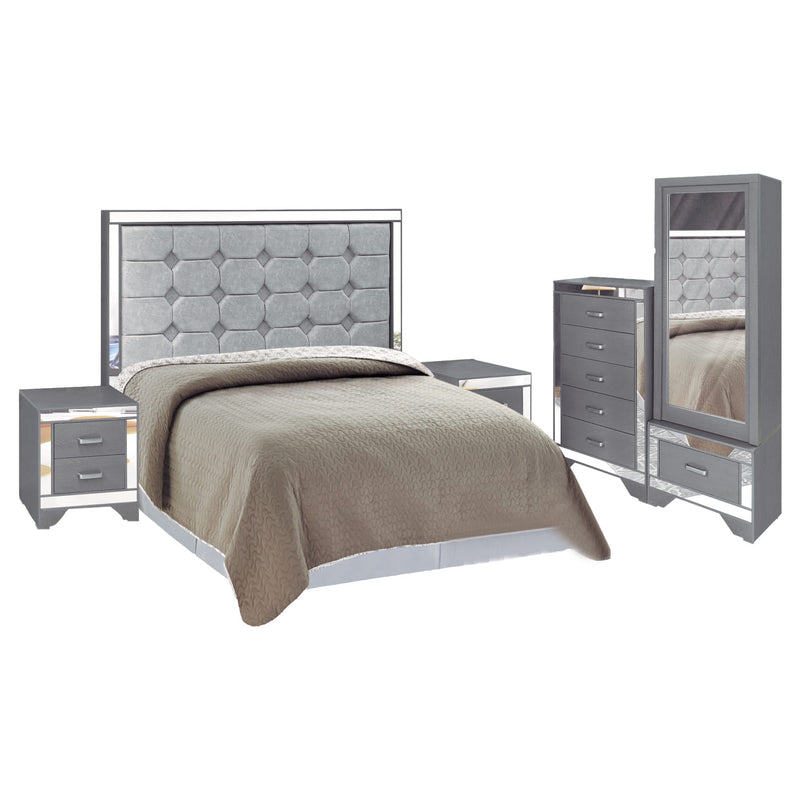 Recamara King Size Cristal - Gris