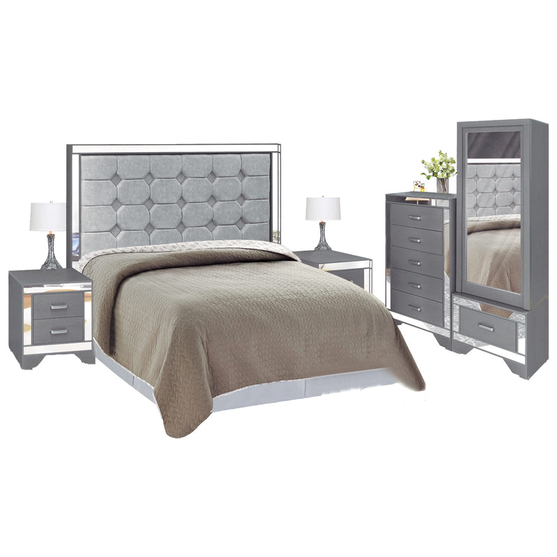 Recamara King Size Cristal - Gris