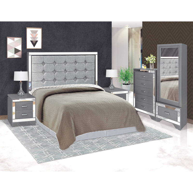 Recamara King Size Cristal - Gris