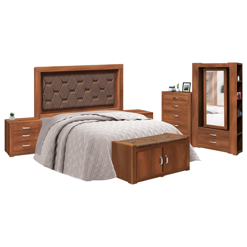 Recamara King Size Eliza - Nogal