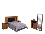 Recamara King Size 5 Piezas Lewis - Nogal