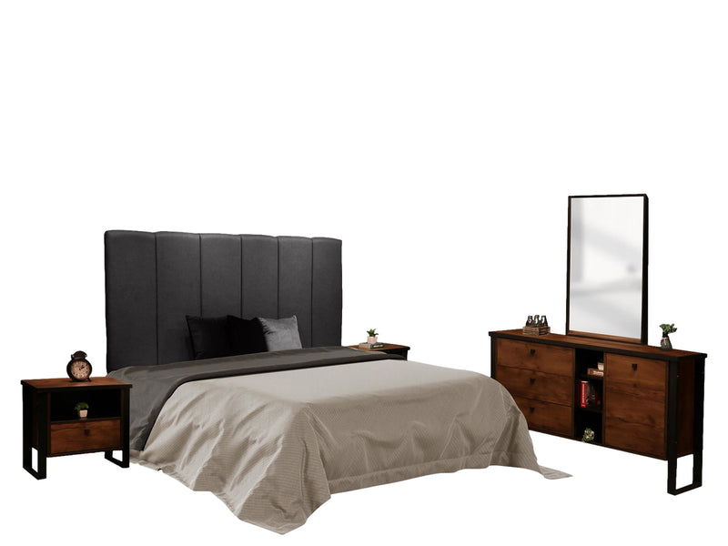 Recamara King Size Arabia - Nogal