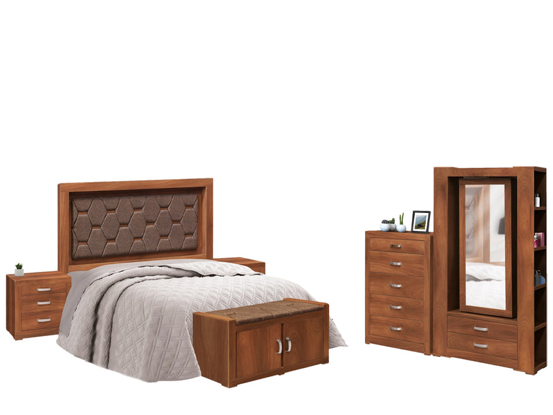 Recamara King Size Eliza - Nogal