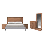 Recamara King Size Jazz 5 Piezas - Roble