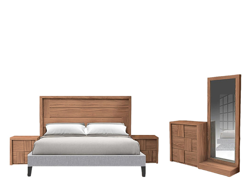 Recamara King Size Jazz 5 Piezas - Roble