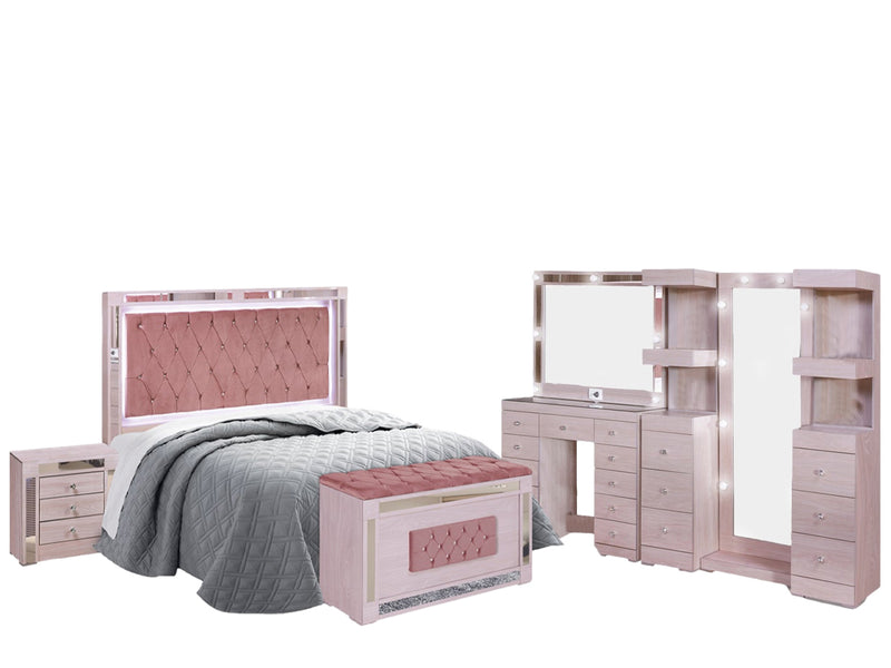 Recamara King Size Melany - Rosa