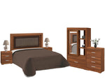 Recamara King Size Toscana 5 Piezas - Nogal