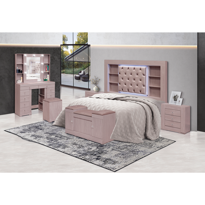 Recamara KS 6 Piezas Marissa - Rosa
