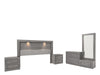 Recamara Valentina King Size 5 piezas - Gris