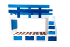 Litera Blue - Azul y Blanco