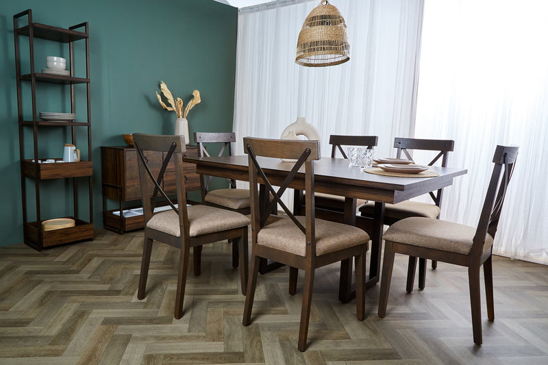 Silla Irina - Nogal Rustico y Beige