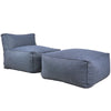 Sillon Puff con Taburete Ferrara - Azul