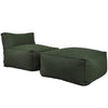 Sillon Puff con Taburete Ferrara - Verde