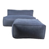 Love Seat Puff con Taburete Ferrara - Azul