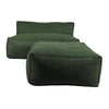Love Seat Puff con Taburete Ferrara - Verde