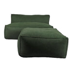 Love Seat Puff con Taburete Ferrara - Verde