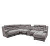 Sala Modular 6 piezas con porta vasos Marise - Gris Claro