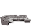Sala Modular 6 piezas con porta vasos Marise - Gris Claro