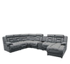 Sala Modular 6 piezas con porta vasos Marise - Gris Obscuro